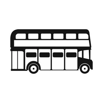 London double decker bus icon, simple style Stock Illustration