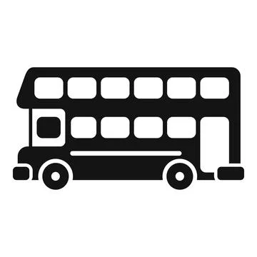 London double decker bus side view public transportation icon Stock Illustration