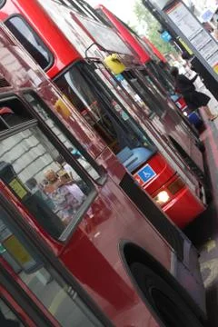 London double decker buses Stock Photos
