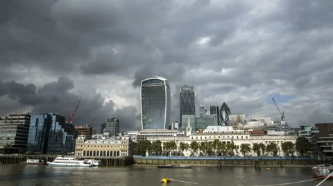 London: Dramatic Cityscape Time Lapse Stock Footage 42450111