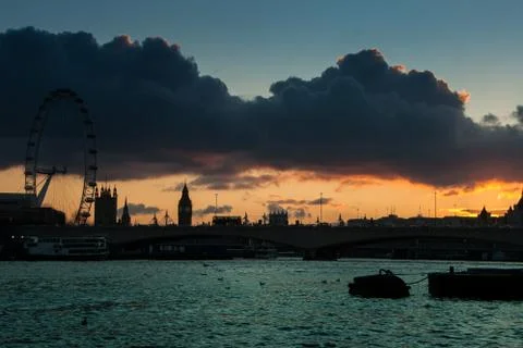 London dramatic sky Stock Photos