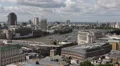 London Establishing Shot Aerial View Panoramic Urban Scene Busy City Street UK HD Footage