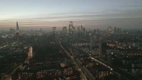 London evening skyline Stock Footage 257904249