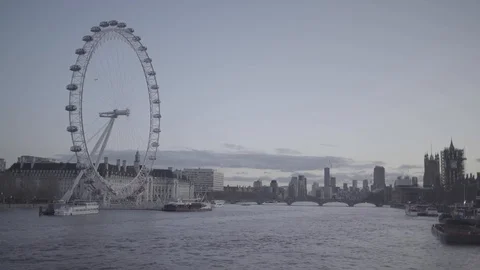 London Eye 2 Stock Footage 125917135