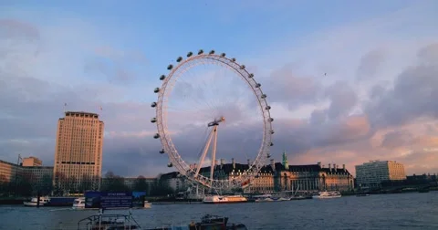 The London Eye | 4K HYPERLAPSE Stock Footage 46547685