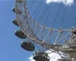 London Eye and Blue Sky, London England SD Footage