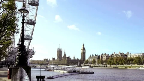 London Eye Big Ben Tag2 1080p Stock Footage