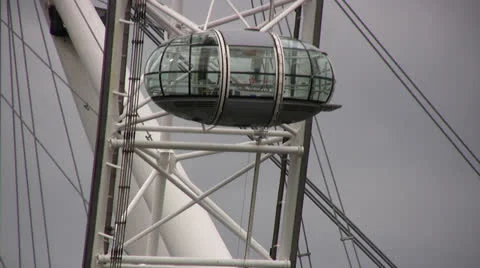 The London Eye close up of empty capsule 库存影片 23140948
