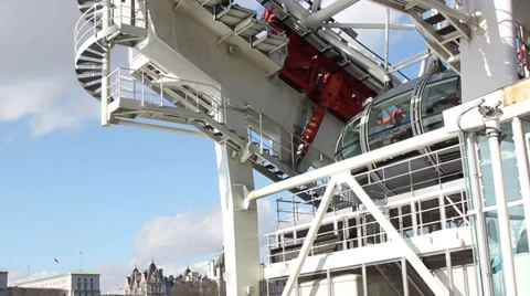 London eye close up Stock Footage 35804046