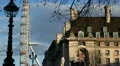 London Eye in London, England, Thames River, Boat Tour, United Kingdom HD Footage