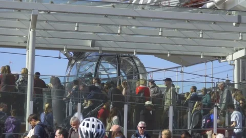 London Eye People Queue Stock Footage 73973098