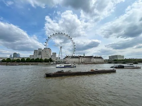 London Eye Perspective View Stock Photos