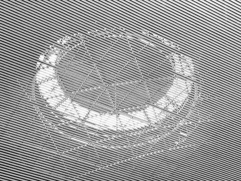 London eye reflection creating abstract geometric pattern Stock Photos