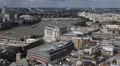 London Eye Skyline Aerial View Rooftop Panorama Urban Scene Architecture Ship UK HD Footage