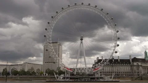 London Eye Time lapse Stock Footage 8101201