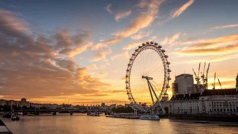 London Eye Time Lapse Stock Footage 76970960