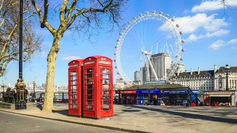 London Eye Time Lapse Vídeos de archivo 87630364