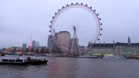 London Eye Time lapse 스톡 동영상 101894485