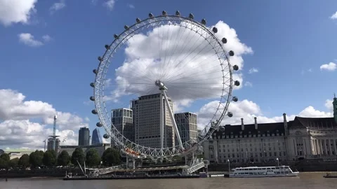 London Eye Time Lapse Vídeo Stock 253391276