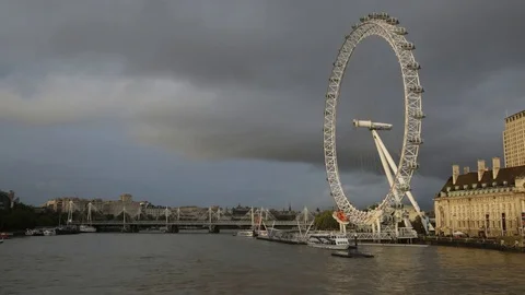 London eye timelaps Stock Footage 72355423