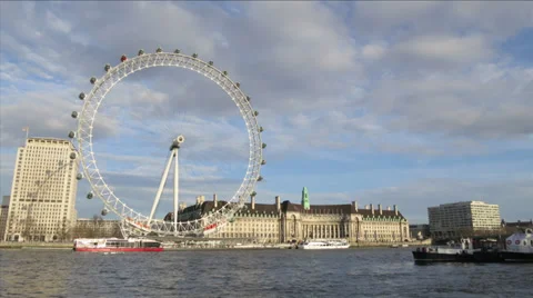London Eye Timelapse Stock Footage 33601330