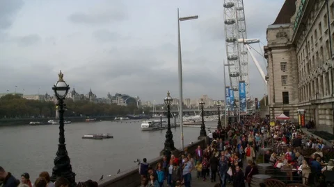London Eye Timelapse Stockbeeldmateriaal 112622497