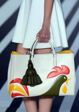 London Fashion Week A/w 2014/15. Anya Hindmarch Autumn/winter 2014 Collection At Stock Photos