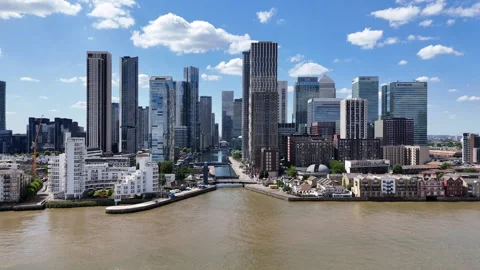 London Financial District Stock Footage 341316909