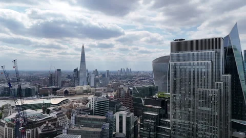London financial district Stock Footage 344072615
