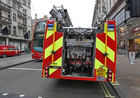 London Fire Brigade Engine Stock Photos