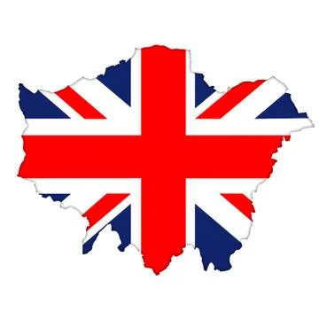 London flag icon map Stock-Illustration