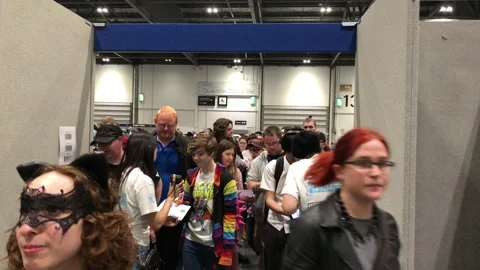 LONDON MCM COMIC CON Stock Footage 135676084
