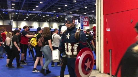 LONDON MCM COMIC CON Stock Footage 135676371