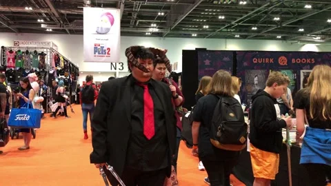 LONDON MCM COMIC CON Stock Footage 135676674