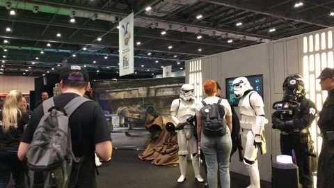 LONDON MCM COMIC CON Stock Footage 135676889