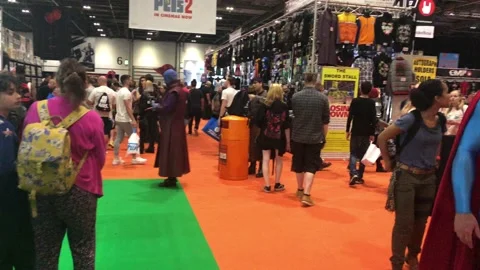 LONDON MCM COMIC CON Stock Footage 135677423