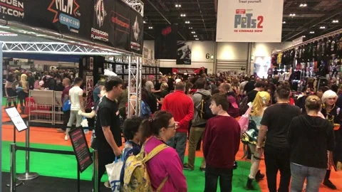 LONDON MCM COMIC CON Stock Footage 135677443