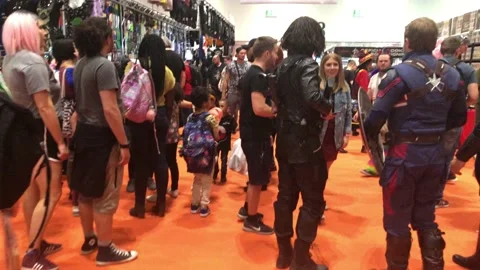 LONDON MCM COMIC CON Stock Footage 135677466