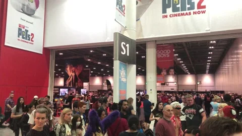 LONDON MCM COMIC CON Stock Footage 135677789