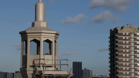 London mosque minaret Stock-Footage 101656158