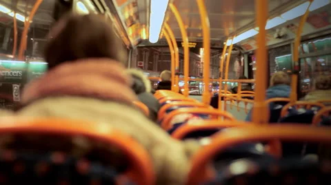 LONDON - Night Bus Vídeo Stock 47757327