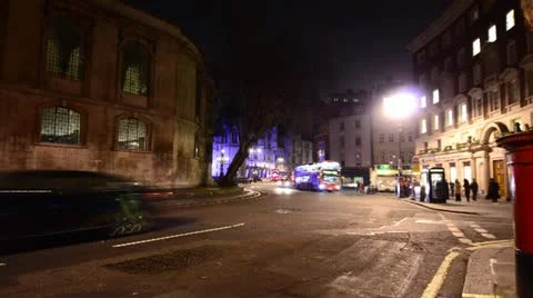 London Night Buses (timelapse) Stock Footage 12563343