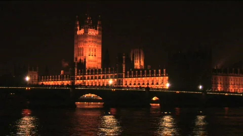 London at night Stock Footage