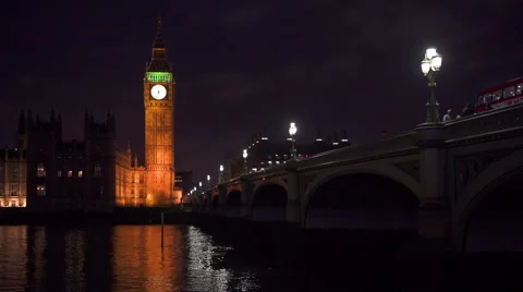 London at night Stock Footage 63307102