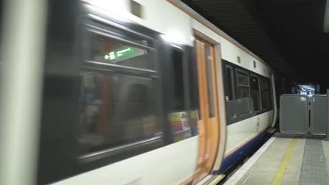 London Overground Train Approaching Platform Video stock 82178632