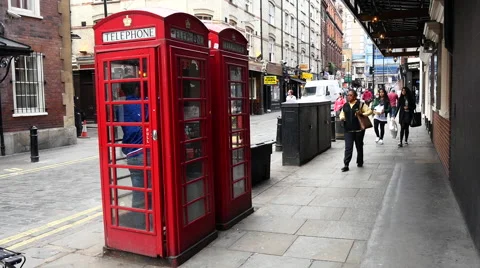London phone boxes Stock Footage 41059808