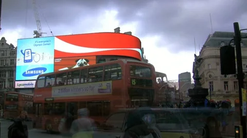 London - Picadilly Circus - timelapse Video stock 10902898