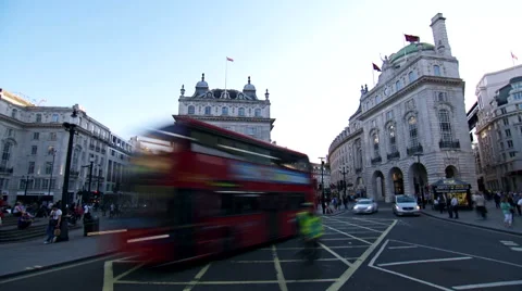 London Picadilly square time lapse Stock-Footage 49484256