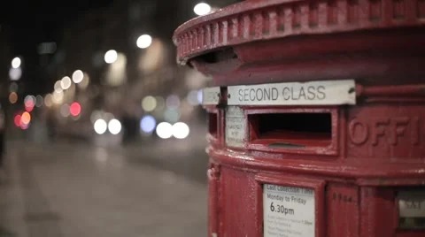 London Post Box at Night | HD 1080 Stock Footage 47913574