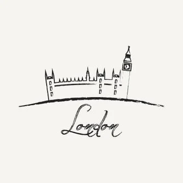 London poster Stock Illustration